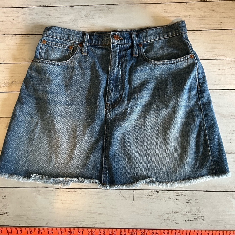 NWOT Madewell Rigid Denim A-Line Skirt Size 30